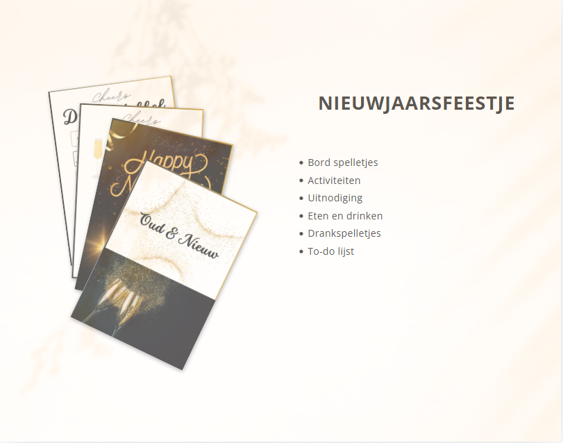 Mockup nieuwjaarsfeest